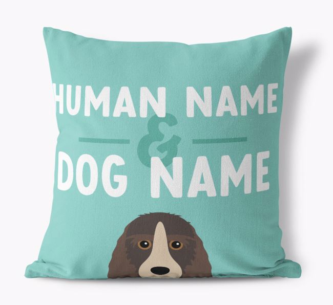 Human And Pet Name: Personalized {breedFullName} Canvas Pillow